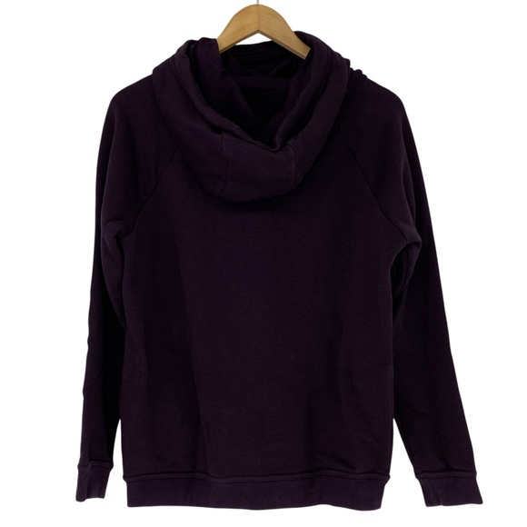 Nike Purple Plum with Silver Sparkle Logo Cowl Neck Hoodie Sz Med - Picture 2 of 14